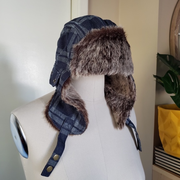 True Religion Denim Aviator Cap NEW! - Picture 2 of 13